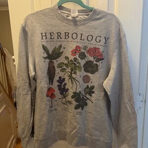 Hogwarts! Gray Herbology Graphic Sweatshirt